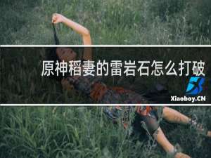 原神稻妻的雷岩石怎么打破