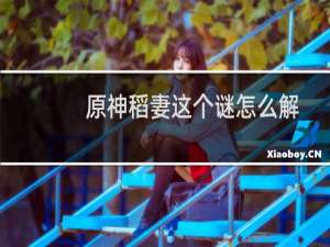 原神稻妻这个谜怎么解