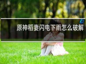 原神稻妻闪电下雨怎么破解