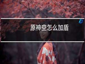 原神空怎么加盾