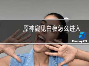 原神窥见白夜怎么进入