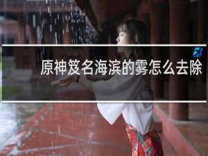 原神笈名海滨的雾怎么去除