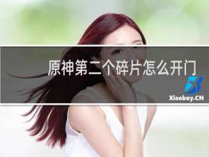 原神第二个碎片怎么开门