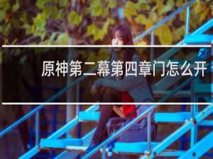 原神第二幕第四章门怎么开