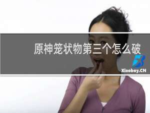 原神笼状物第三个怎么破