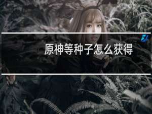 原神等种子怎么获得