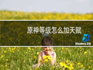 原神等级怎么加天赋