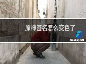 原神签名怎么变色了