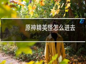原神精英怪怎么进去
