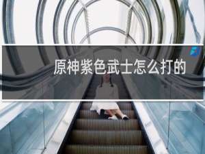 原神紫色武士怎么打的