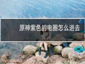 原神紫色的电圈怎么进去