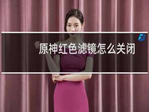 原神红色滤镜怎么关闭