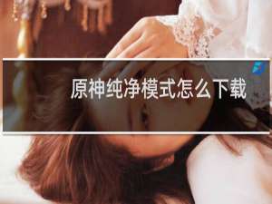 原神纯净模式怎么下载