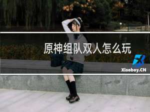 原神组队双人怎么玩