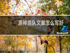 原神组队文案怎么写好