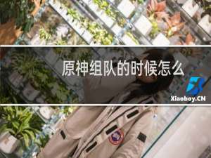 原神组队的时候怎么
