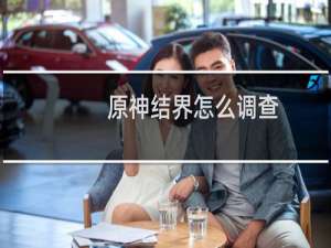 原神结界怎么调查