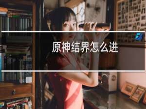 原神结界怎么进