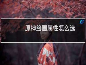 原神绘画属性怎么选