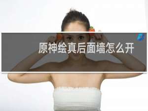 原神绘真后面墙怎么开