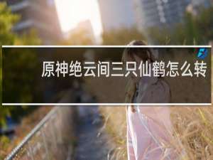 原神绝云间三只仙鹤怎么转