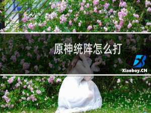 原神统阵怎么打