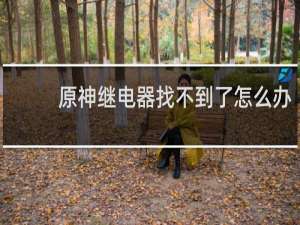 原神继电器找不到了怎么办