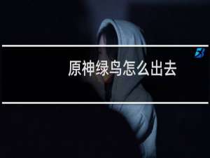 原神绿鸟怎么出去