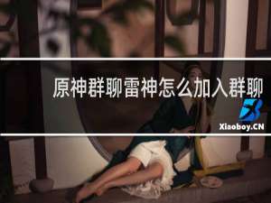 原神群聊雷神怎么加入群聊