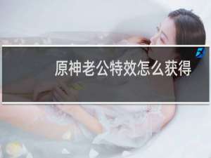 原神老公特效怎么获得