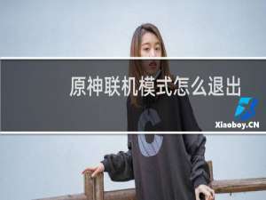 原神联机模式怎么退出