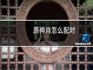 原神肖怎么配对