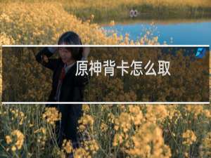 原神背卡怎么取