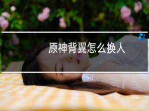 原神背翼怎么换人