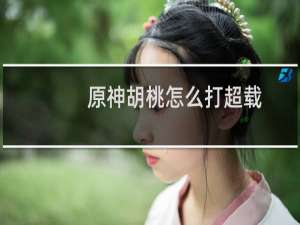 原神胡桃怎么打超载