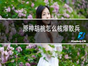 原神胡桃怎么核爆散兵