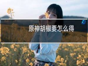 原神胡椒要怎么得