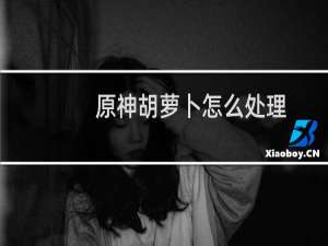 原神胡萝卜怎么处理