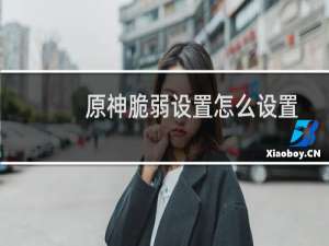 原神脆弱设置怎么设置