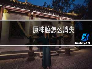 原神脸怎么消失