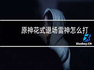 原神花式退场雷神怎么打