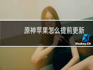 原神苹果怎么提前更新
