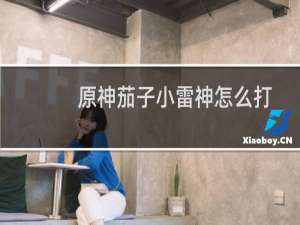 原神茄子小雷神怎么打
