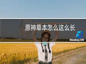 原神草本怎么这么长