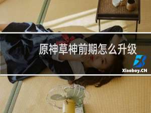 原神草神前期怎么升级