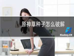 原神草种子怎么破解