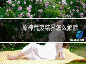 原神荒废结界怎么解除