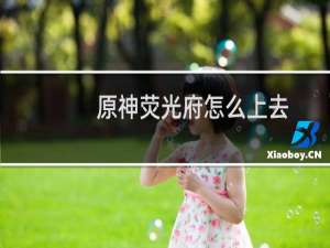 原神荧光府怎么上去