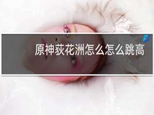 原神荻花洲怎么怎么跳高