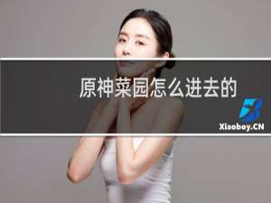 原神菜园怎么进去的